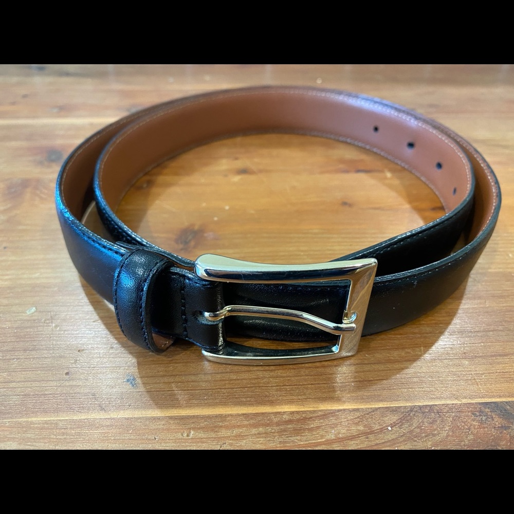 Brooks Brothers, Black Leather Belt, Woman’s Size 36/90,